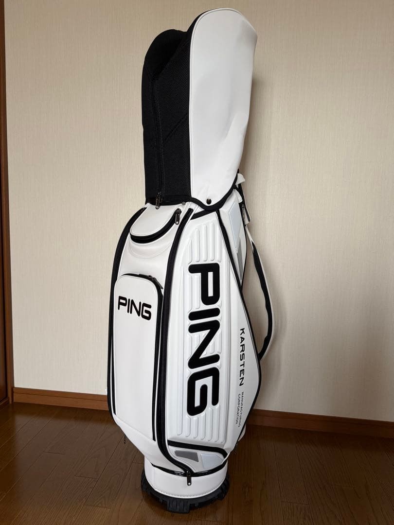 PING KARSTEN CB-P2401 White cart bag golf carry caddy bag rare