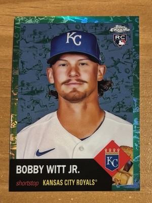 2022 Topps Chrome Platinum Bobby Witt Jr Green Toile Refractor /99 Rookie RC SP