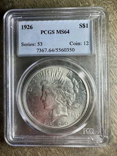 1926 Peace Silver Dollar PCGS MS64