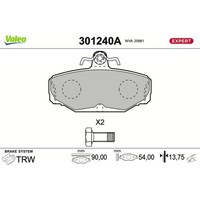 Valeo 301240A Bremsbelagsatz FüR Ford AC TVR Sierra Scorpio Escort ACE Cobra