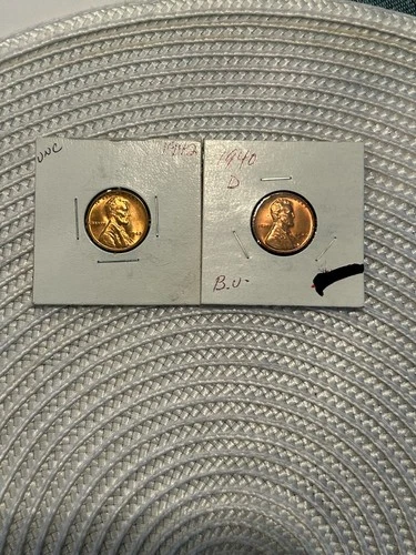 Lincoln cent  lot BU 1940-D 1942