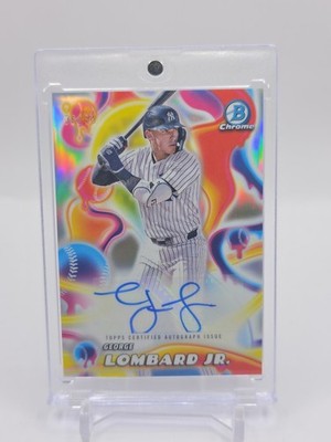 2025 Bowman Chrome MELT MASHERS AUTOGRAPH GEORGE LOMBARD JR 36/99 Yankees AUTO
