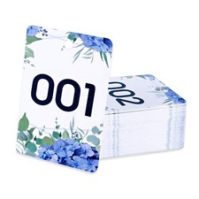 Live Number Tag 001-100, Floral Purple Live Sale Number Cards Reusable Normal an