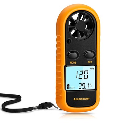 LCD Digital Anemometer Wind Speed Gauge Temperature Measuring Tool
