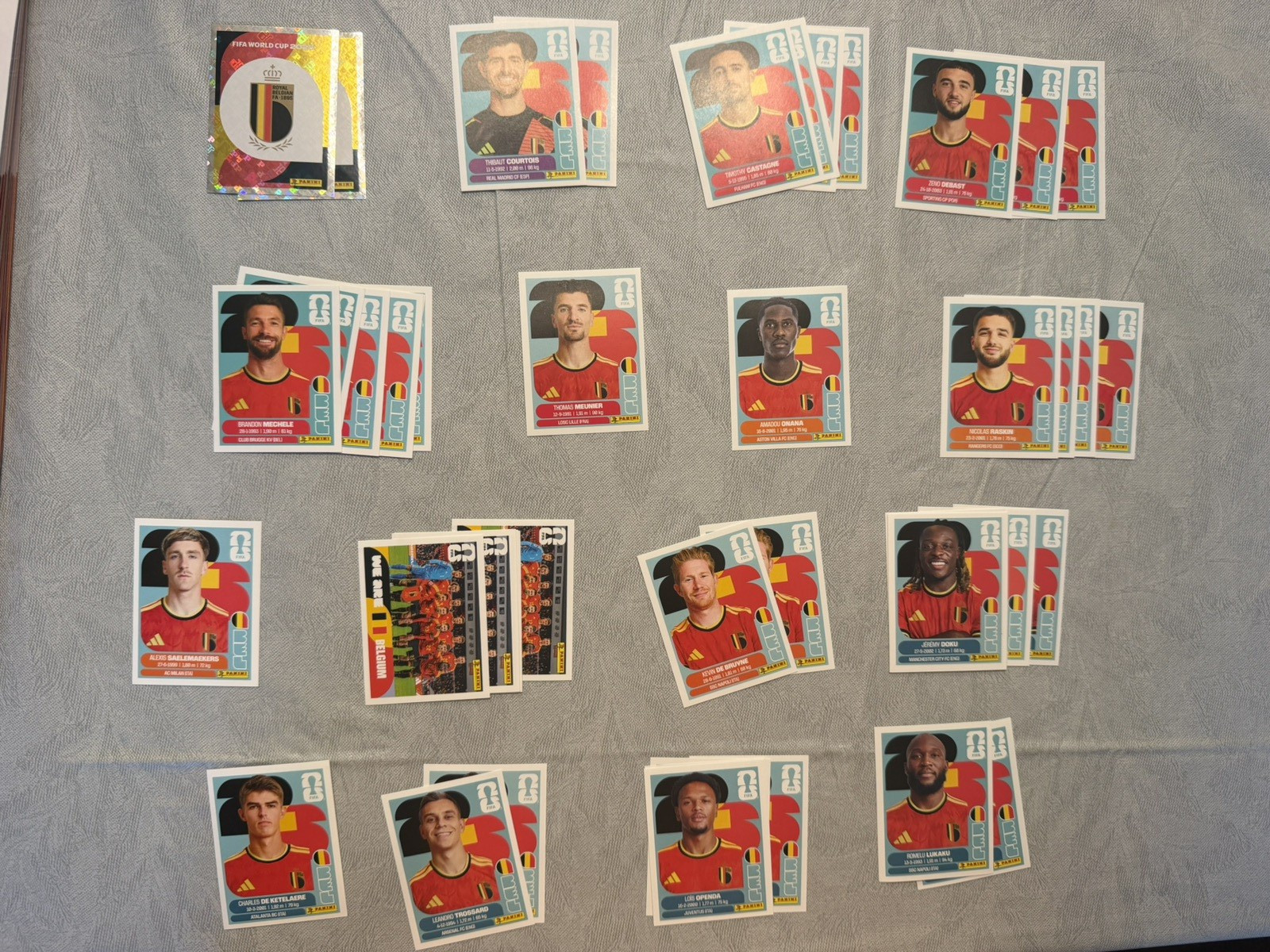 2026 Panini FIFA World Cup Stickers BEL 1-20 BELGIUM * You Pick*
