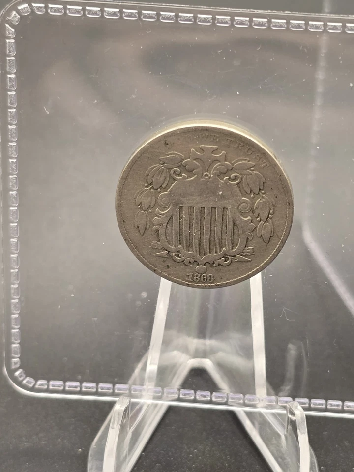 1868 Shield Nickel 5c US Coin - Image 2 of 2