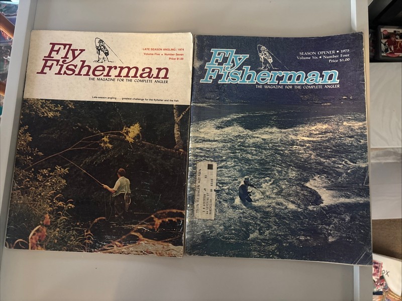 1974 1975 Vintage Fly Fisherman Magazines Lot Of 2