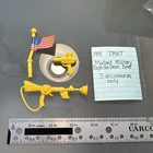 Vintage 1991 TMNT Mutant Military Raph Green Beret USA Flag Accessories Yellow 3