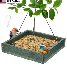 Kingsyard WPC Composite Platform Bird Feeder for Outside, Heavy Duty Green