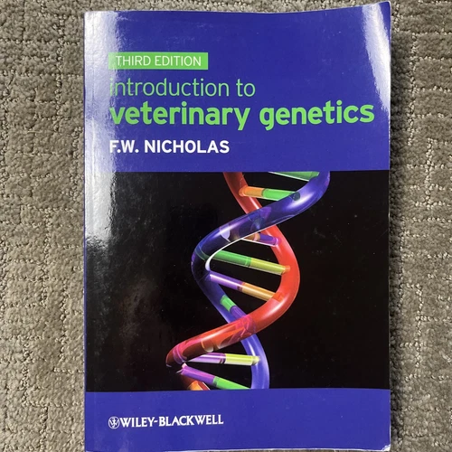 Veterinary Genetics by Frank W. Nicholas 2009 Trade Paperback