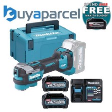 Makita TM001GZ02 40v XGT Brushless Multi Tool Starlock + 2 x 2.5ah Battery