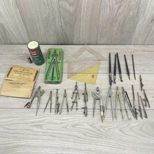 Lot of Mixed VTG Drafting Tools Keuffel & Esser, Gap, D.R.P., Excello, Dietzgen+