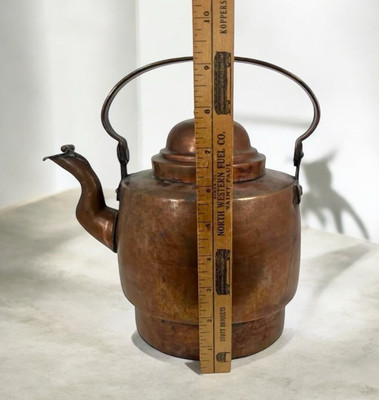 Antique Scandinavian Copper Tea Kettle FURHOFF SKOFDE Sweden