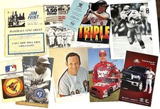 VINTAGE SPORTS MEMORABILIA ~ Large Lot w/ Baseball Football Basketball Hockey ++