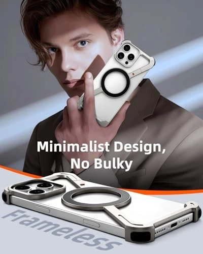 Minimalist Phone Case Compatible with for iPhone 16 Pro 6.3" Natural Titanium - Picture 7 of 8