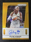 Rhyne Howard 2025 Panini WNBA Prizm Throwback Signatures Gold Prizm Auto #09/10