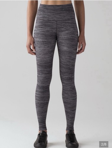 lululemon Wunder Under High Rise Ankle Leggings 28” Heathered Gray Women 6