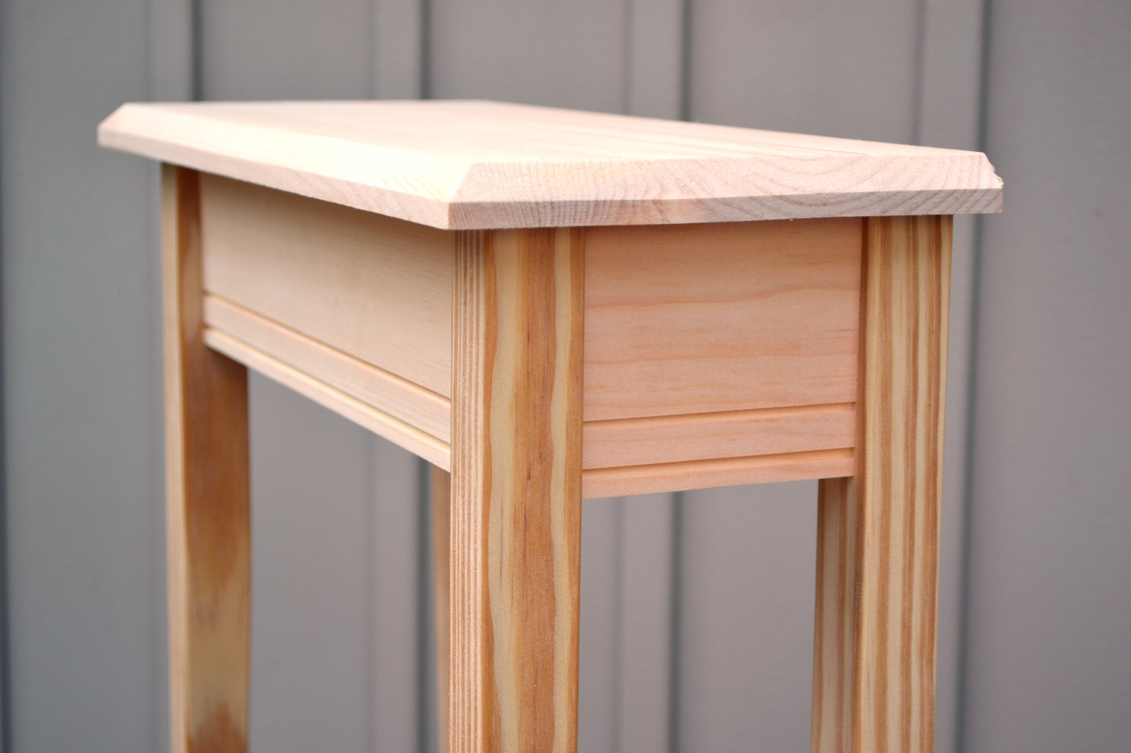 Etsy Unfinished 24 Narrow Console, Sofa Foyer, Beveled Edge