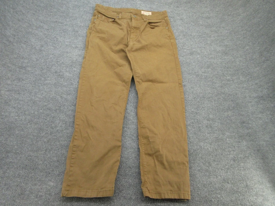 Pantalones de mezclilla Orvis para hombre 34x32 marrón rectos elásticos al aire libre senderismo (se adapta a 33x29) Foto 2 de 4