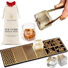 Clear Ice Tray for Bourbon & Cocktails - 5 Sec Mold, Copper Press