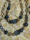 Brighton NWT Contempo Chic  Necklace,Bracelet & Tin•Deep Sea Blue Goldtone Links — photo 1