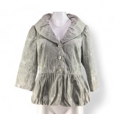 peplum jacket dress Crepe Peplum Jacket Dress with Jewel Trim