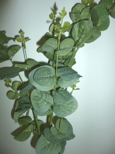 Artificial silk flowers and plants 93cm tall Eucalyptus Spinning Gum leaves P84 - Picture 2 of 2