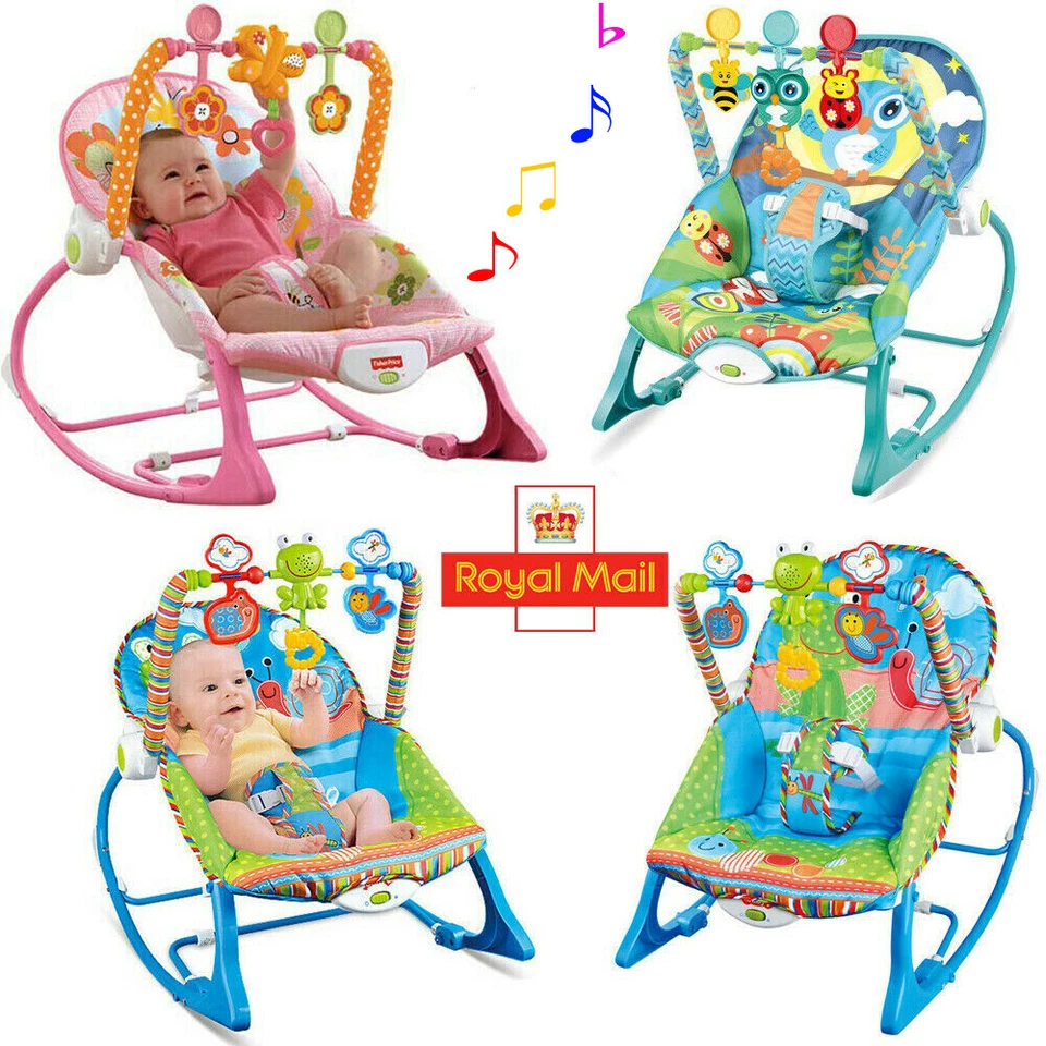 2in1 Electric Baby Bouncer Rocker Vibration Chair Infant Swing Seat Music Cradle - Image 2 of 4