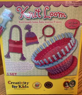 Creativity for Kids Quick Knit Loom (Open Box). All Contents Inside The Box