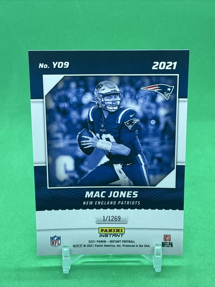 2021 Panini Instant Year One Mac Jones RC ROOKIE CARD  #9 Patriots - Image 3 of 3