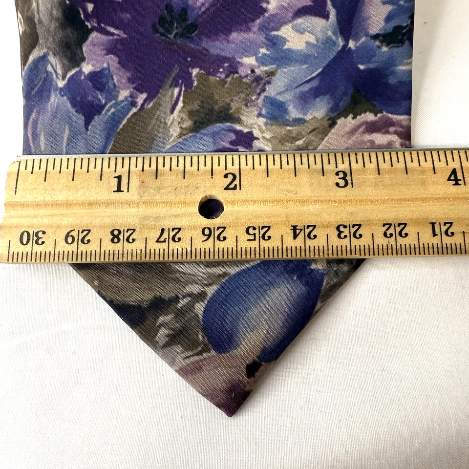 Geoffrey Beene 男式领带 100% 聚酯纤维 美国制造 复活节花卉图案 — 第 2/4 张图片