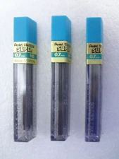 3 Pentel Super Hi-Polymer Pencil Lead Refill 0.7mm HB 12 pieces x 3 NOS