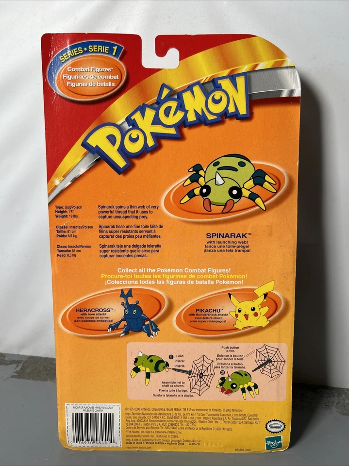Figuras de Combate Pokemon 5" Spinarak Con Web de Lanzamiento Por Hasbro Serie 1 Foto 2 de 4
