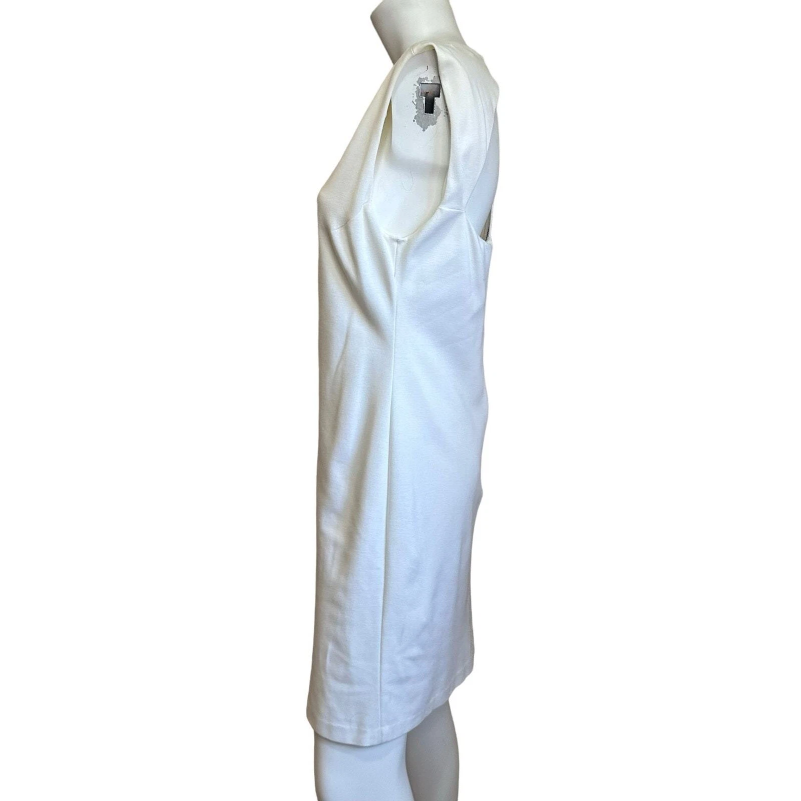 OFF WHITE Mini abito Alice + Olivia bianco schienale taglio guaina taglia 12