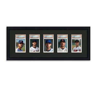 PSA Graded Card Frame Display Holds (5) Slabs Baseball, UV Protection  (optional) | eBay