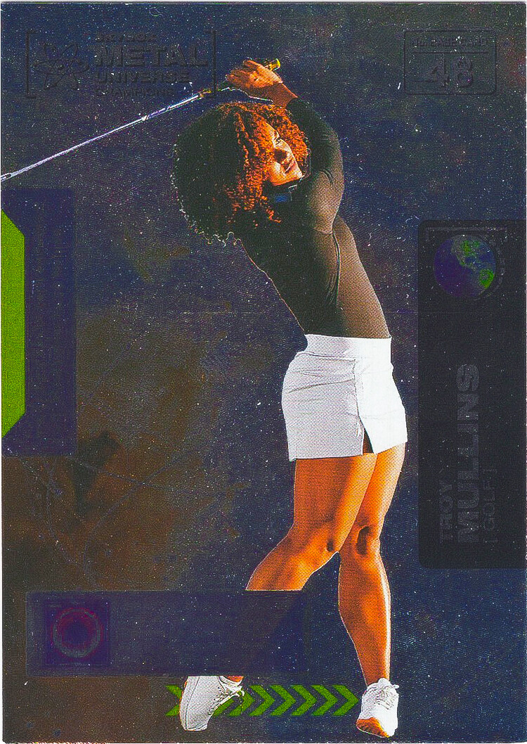 Troy Mullins 2021 Skybox Metal Universe Champions Foil Base Card #48 Golf