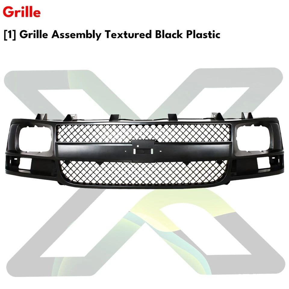 Grille Assembly & Headlight Kit For 2003-2017 Chevy Express 1500 2500 3500 4500 Foto 3 de 4