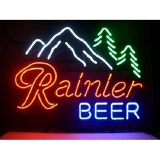 New Rainier Beer Jokul Tree Beer Bar Neon Light Sign 24"x20"