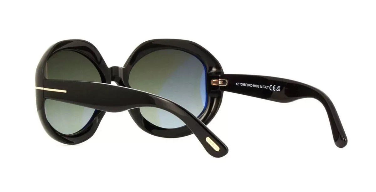 Tom Ford Women Sunglasses Black Gradient Smoke FT1011/S 01B GEORGIA-02 BRAND NEW Tom Ford Sunglasses Georgia 02 FT1011 01B Shiny Black Smoke  main image 2