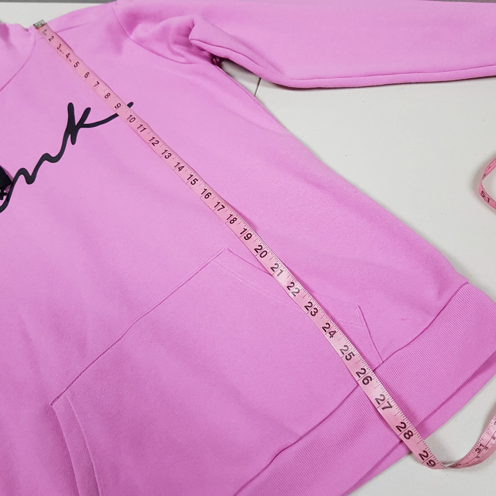 UNDERCOVER ROSA Victoria's Secret Felpa con Cappuccio Donna Media Lavanda Corsivo Spell Out