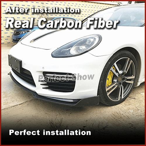 Spoiler spoiler anteriore in carbonio per Porsche Panamera 970 Turbo GTS 2014-2016 - Foto 5 di 11