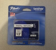 Brother TZe231 Laminated Tape for P-Touch Labelers Black on White, 0.47" x 26.2'