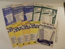 VINTAGE LOT OF 10 ACCORDION SHEET MUSIC-JUNIOR-WARNER'S-POLKA-MARCH-WALTZ-DANCE 