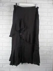 Zara womens maxi skirt black red polka dot print L 12/14 split in front