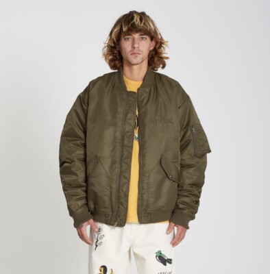 Volcom Space Child Bomber Winterjacke Herren gefüttert Oliv