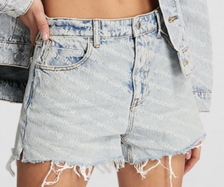 Alexander wang denim shorts 2025
