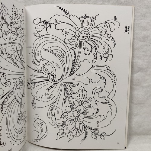 Rare 1976 ROSEMALING Decorative Norwegian Rose Painting Patterns By Betty Byrd - Picture 8 of 24
