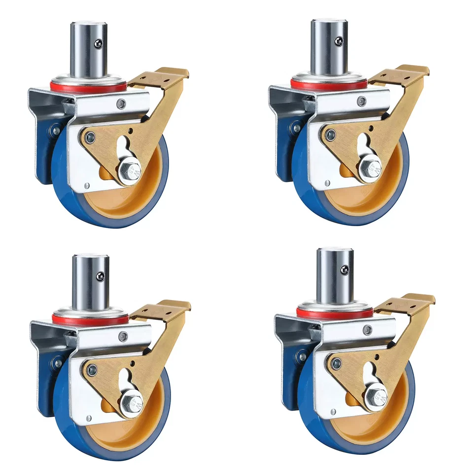 4 x Scaffold Castor Wheels, 125mm, 5 inch Alloy Tower, Boss, Youngman etc