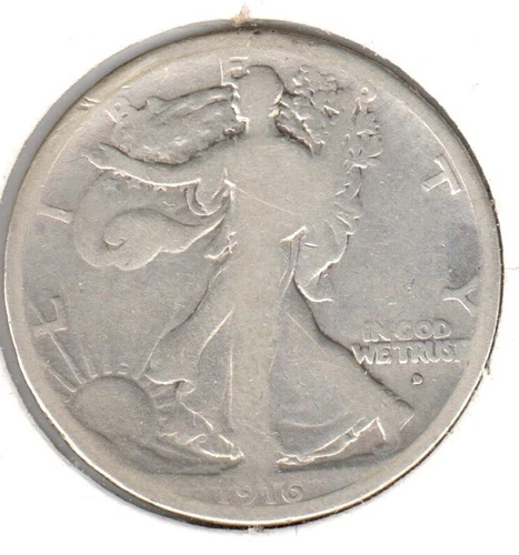 1916-D GOOD Walking Liberty Half Dollar #3