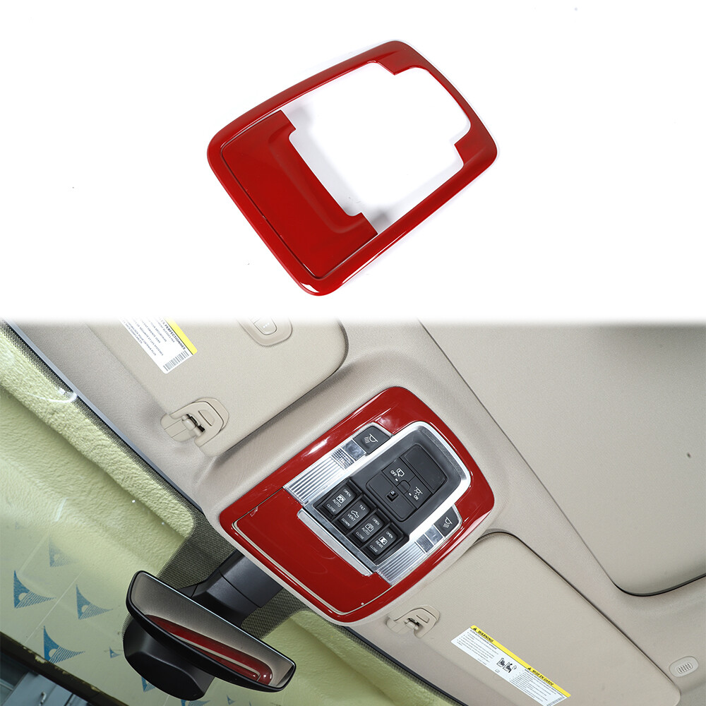 RT-TCZ Red Center Console Dash Vent Covers For Dodge RAM 2012-2017 - ABS Plastic, Double-Sided Tape